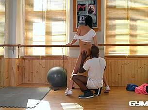 ultra fit nympho jasmine jae fucked in interracial training session