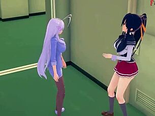 Akeno guards the door in this dxd ntr fantasy with kuroka