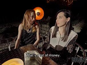 Skinny Czech Girlfriend Rides Old Cuckold In Cowgirl, Gay Twist When They See Him.