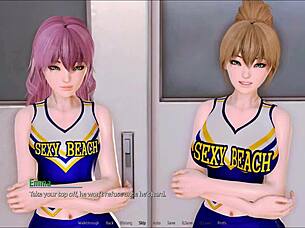 In harem hotel 61, anime characters enjoy virtual adventures.