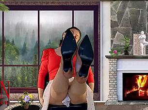 Why stare at my sexy legs in high heels?