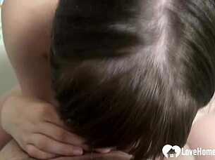 I watch my beautiful stepsister suck and fuck her stepbrother in this homemade video