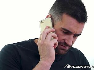 Hunks and jocks jerk off with big dildos in falconstudios.