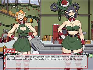 Claus secret surprise xmas hentai game ep 2 christmas factory making sextoy now