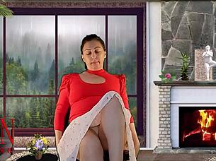 Why stare at my sexy legs in high heels?