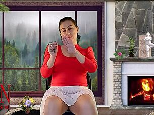 Why stare at my sexy legs in high heels?