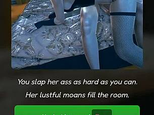 Confined With Twins And Goth In Horny Hentai Game Involving Blowjobs And Creampies