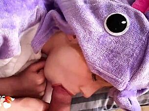 Damn! Babe sucks and gets pounded hard morning POV!