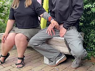 Sexy Milf Lets Cum in Park