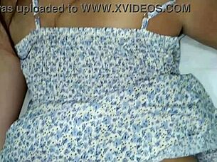 stepsister in pov removes condom, begs fuck hard without cum in tight pussy.