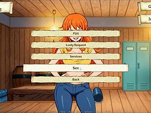 lusty buccaneers parody nami strips for gold in hentai gamee