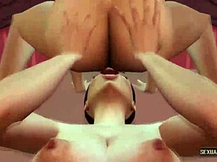 Bold Lesbian Couple in Hot 3D Sex.
