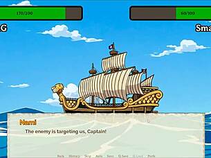 lusty buccaneers parody nami strips for gold in hentai gamee