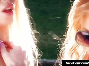 remastered nikki benz masturbates with dildo, fingering ass and kissing passionately