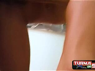 Busty Latina Married Woman Gives Oral to Pornstar