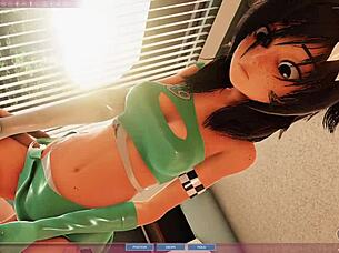 Riding in our apartment 😘