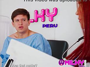 Dr. Greta Sweet Cures Patient's Cock with Tits