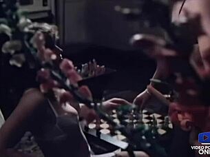 Marianne And Dominique Provide Pleasure To The Butler In Vintage Lingerie Threesome