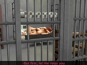 policeman masturbates watching hot lesbian sex in prison