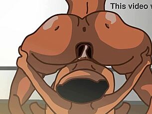 I was fucking my cute anime girlfriend doggy style on the bed