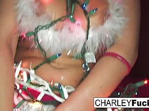Charley Chase Gets Some CHRISTMAS COCK In Nude Hardcore Blowjob Session