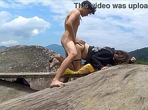 Fucked stepsister secretly on family outing 😈 part 2