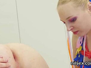 Wacky sweetie taken to anal hole asylum for awkward bdsm treatment