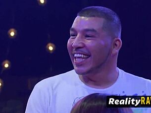 Pool party featuring horny hot redhead swingers