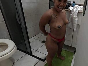 Skinny Latina blowjob backstage with swingers group