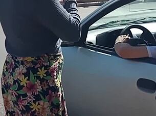 jerking off a stranger in his car while hubby films