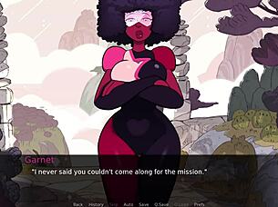 Gem blast part 1 - garnet's blowjob adventure with big tits and anime fun