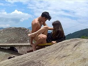 Fucked stepsister secretly on family outing 😈 part 2