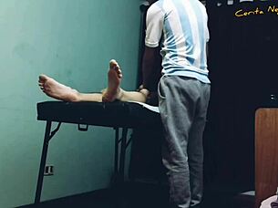 gay massage turns into blowjob with amateurs in part 1 and 2! 😏💦