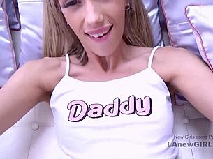 Rare beauty's tight pussy gets intensely fucked by monster cock in studio.