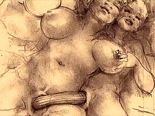 i love this vintage erotic cartoon illustration