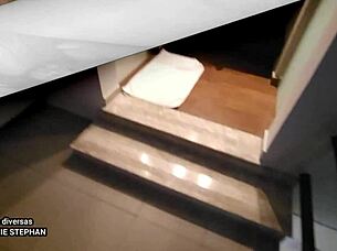 want to see sophie stephan's deepthroat in lingerie with big tits?