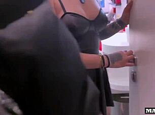 A French goth in lingerie offers her big ass in the bedroom.