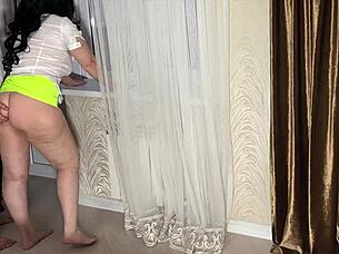 big stepmom swallows cock after blowjob and anal sex 😏