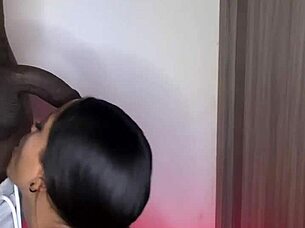 Cute Latina Model Sucks Best Friend's Dick In Amateur Couple