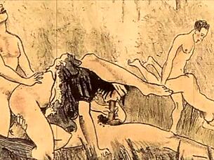 i love this vintage erotic cartoon illustration