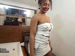 want to see sophie stephan's deepthroat in lingerie with big tits?