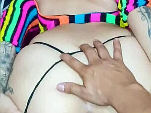 I slip into lingerie in front of my husband's friend, and he just can't hold back.