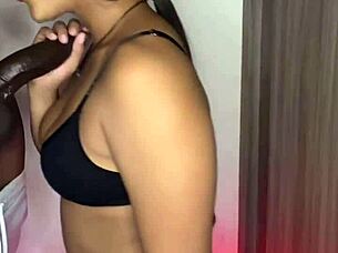 Cute Latina Model Sucks Best Friend's Dick In Amateur Couple