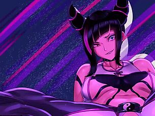 The fighter engages in detailed anal sex in anime hentai