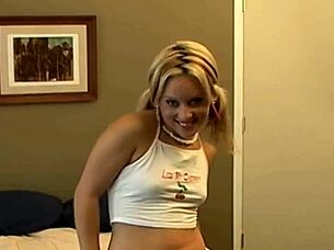 Blonde babe in casting interview