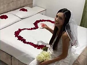 Honeymoon couple enjoys intimate missionary moments