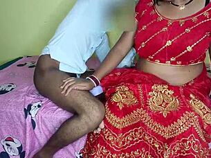 Wow, first Karva Chauth, husband drank, muff dived my big tits and pussy, fucked my big ass!