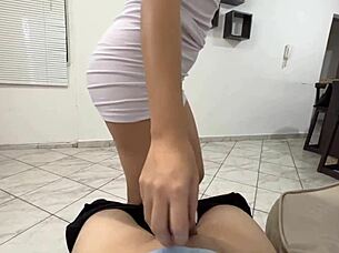 Stepmother's huge ass bounces wildly during dance lessons, right in my face.