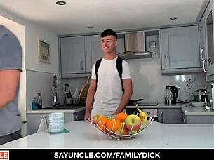 young stepson gives a sensual massage to his stepdad kendrick thomas james keresford, leading to intimate anal riding