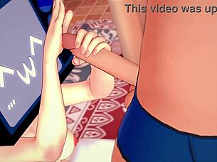 hentai woman tries not to cum but fails